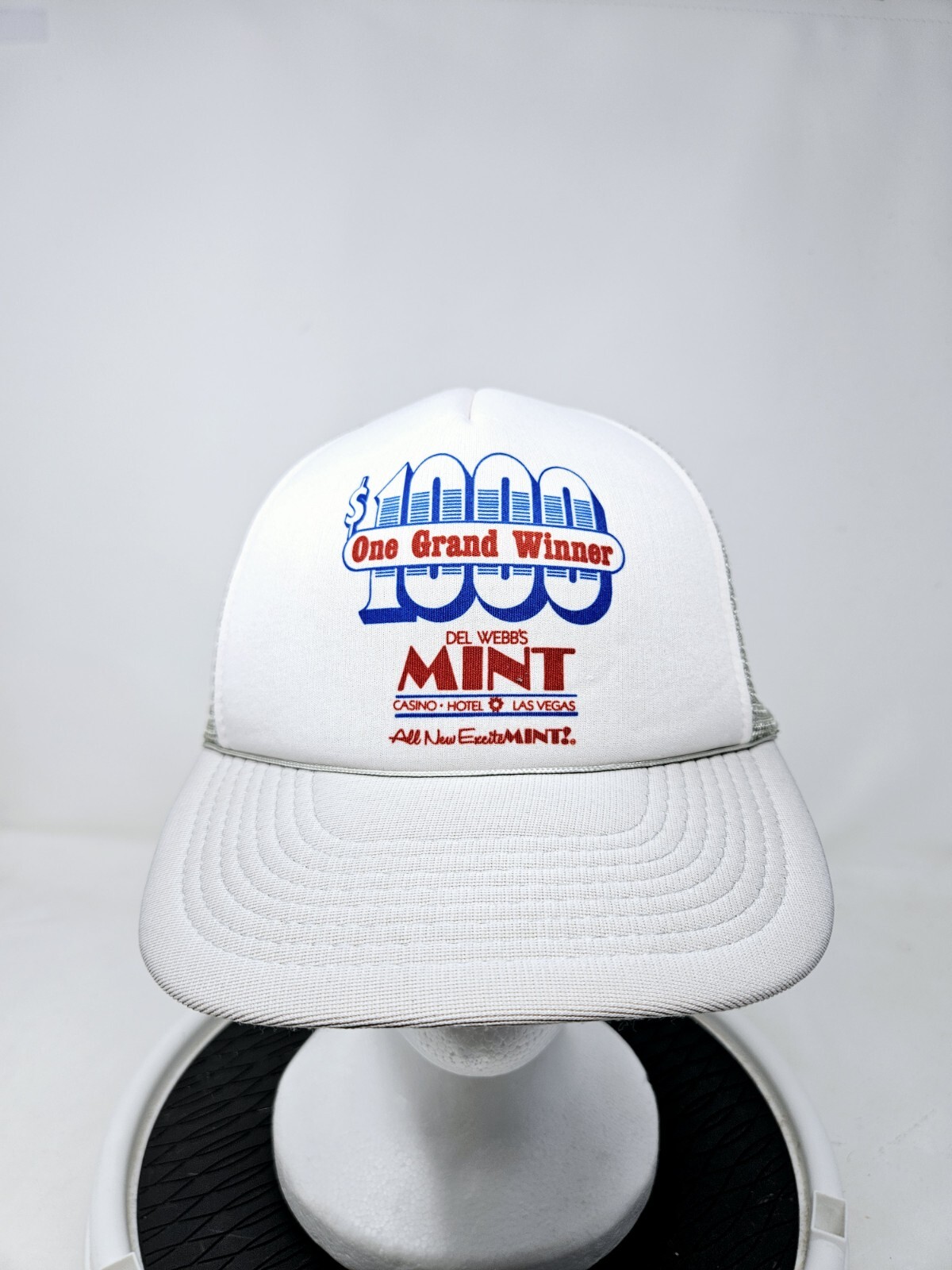 Vintage Del Webb's Mint Casino 90s Mesh Back Snapback Hat Used FAST SHIPPING