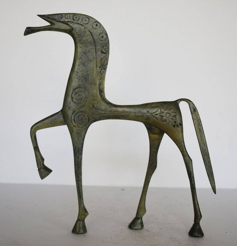 Ancient Greek Horse - pure Bronze Sculpture - Symbol of Wealth and Prosperity