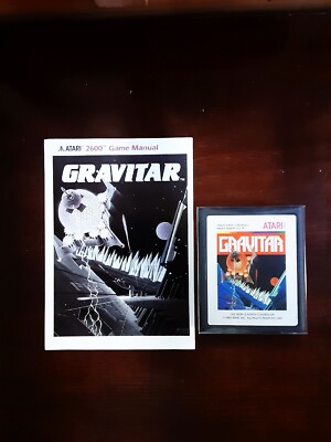 GRAVITAR (Silver label) + Manual in plastic case  1983 Atari    NTSC 2600 Tested