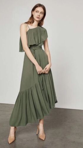 NWT BCBG MAXAZRIA CONRAD BELTED OFF-THE-SHOULDER ASYMMETRICAL DRESS SZ XS - Picture 4 of 9