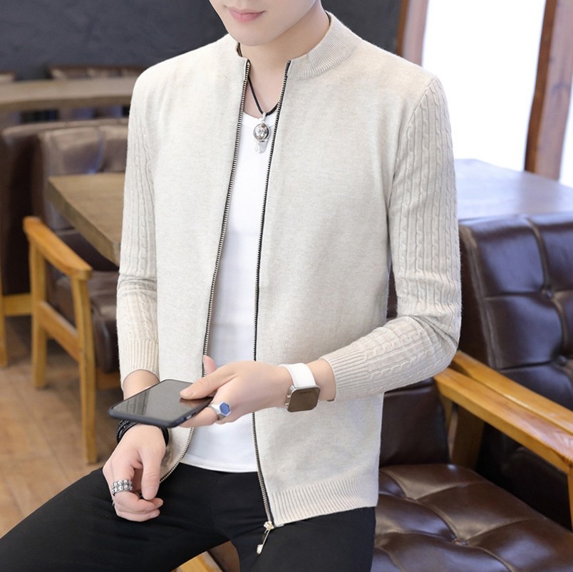 Men's Cardigan Sweater Jacket Long 