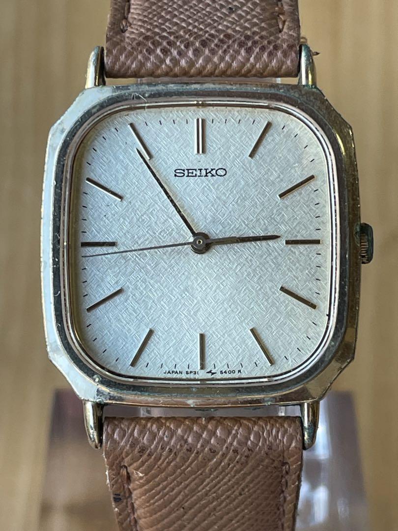 Seiko QZ 5P31-5270 Dial: Gold Working Men's Watch From Japan Seiko QZ 5P31-5270 Dial: Gold Working Men's Watch From Japan
