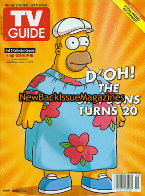 #ad TV Guide 12 09Homer SimpsonKing SizeCover #2 of 5The SimpsonsNEW**LAST ONE $34.30