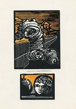 Surrealistic Numbered Ex libris Free Graphic Sechtlova Marie Michaela