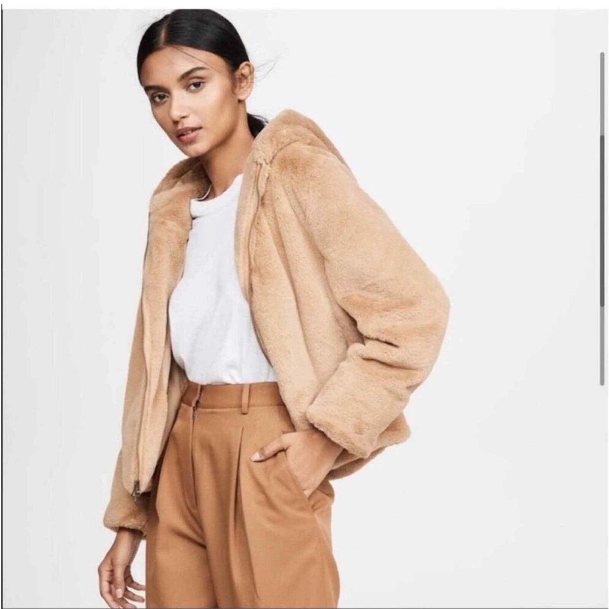 Theory rabbit hotsell fur coat