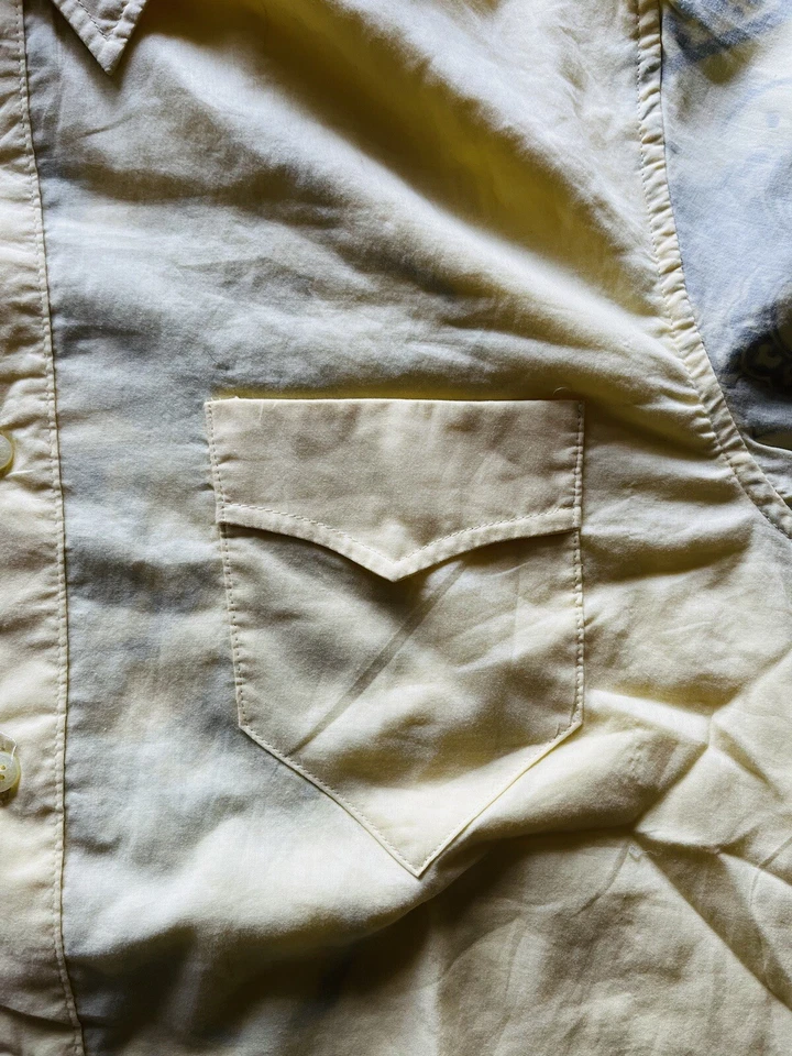 Howe Long Sleeve Button Shirt - Yellow/Black - Large - Image 4 of 4