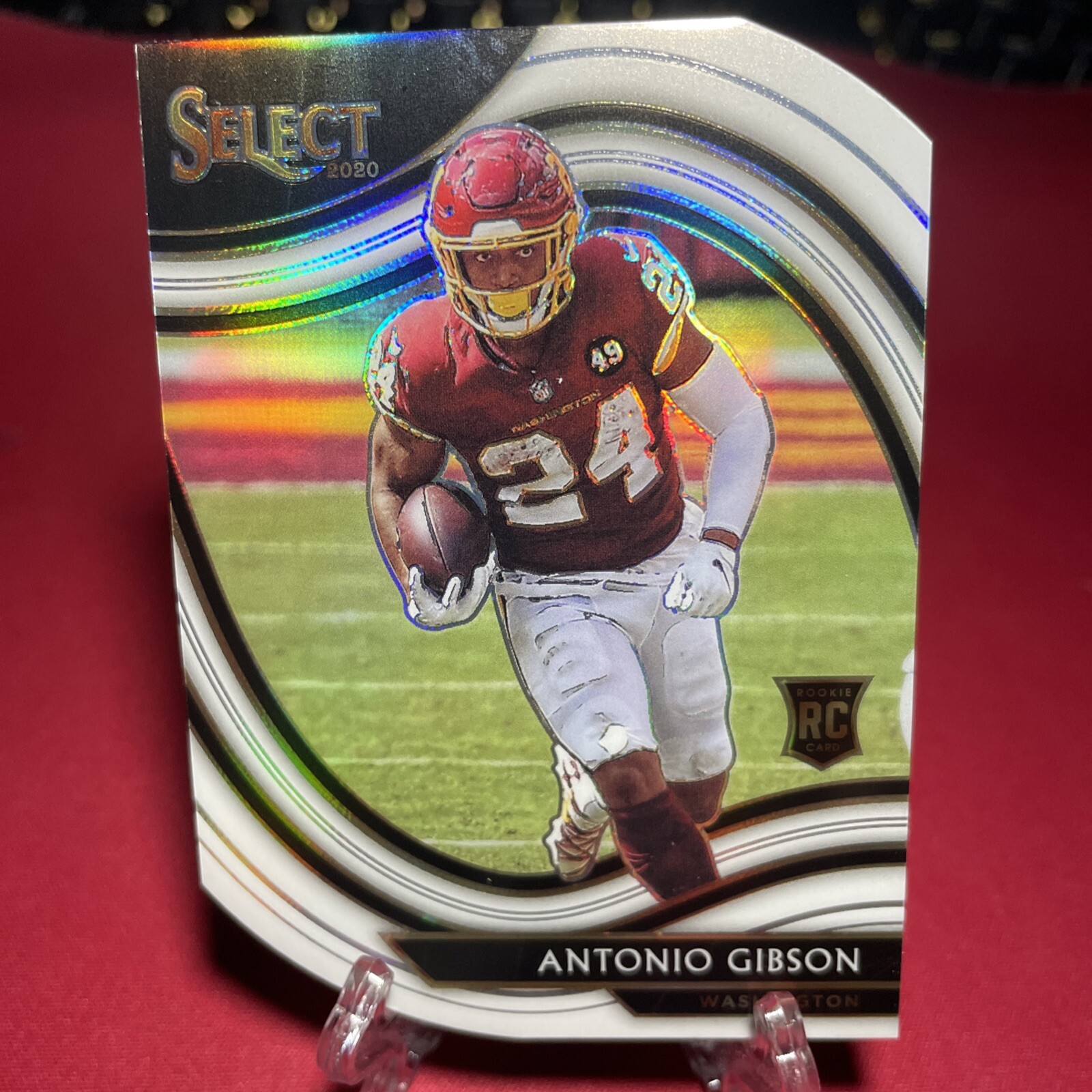 2020 Panini Select - Field Level White Prizm Die Cut #372 Antonio Gibson TA337