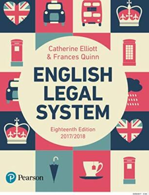 English Legal System By Catherine Elliott, Frances Quinn