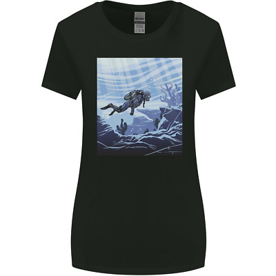 A Deep Sea Scuba Diver Tauchen Damen breiter geschnittenes T-Shirt