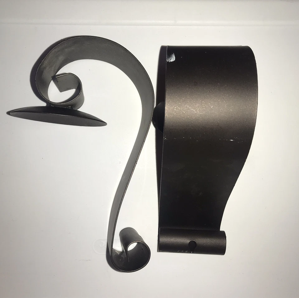 Bronze Wall Scone (2) with round base 9” Length 5” Base - Image 3 of 4