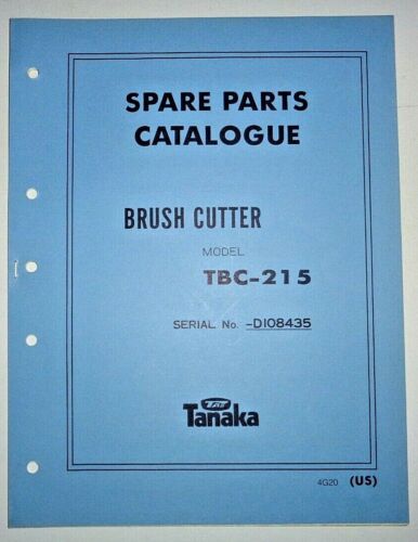 Tanaka TBC-215 Brush Cutter Parts Manual Catalog Book OEM Catalogue  - Zdjęcie 1 z 2