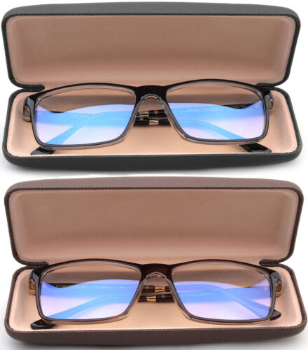 Anti Blue Ray Blue Light Blocking Reading Glasses Anti Glare With Case UV 100% - Afbeelding 1 van 10