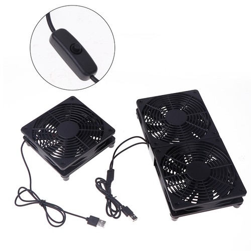 1 Set 120mm DC12V USB Powered PC Router Fans High Airflow Cooling Fan - Photo 10/16