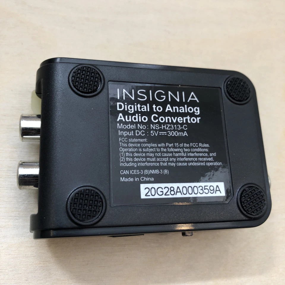 Adaptador convertidor de audio digital a analógico coaxial óptico Insignia para receptores Foto 4 de 4
