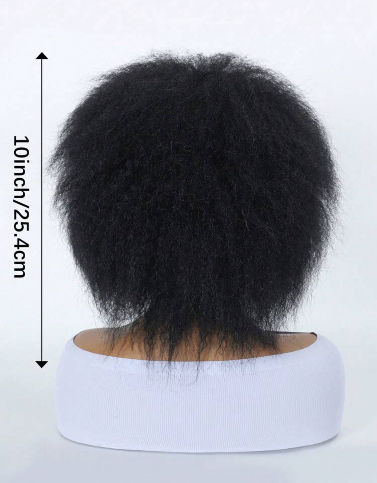 Perruque afro noire 25cm solution coiffure protectrice pour cheveux abîmés - 4