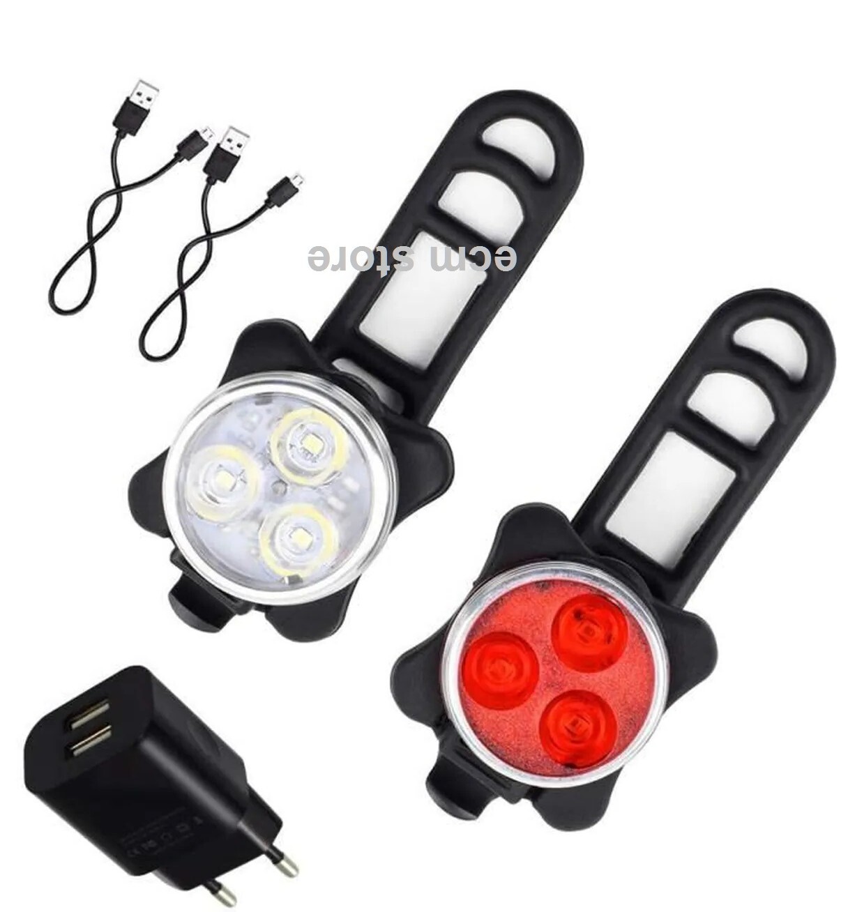 Lampe LED de vélo éclairage rechargeable puissant pack avant arrière accessoires cyclisme