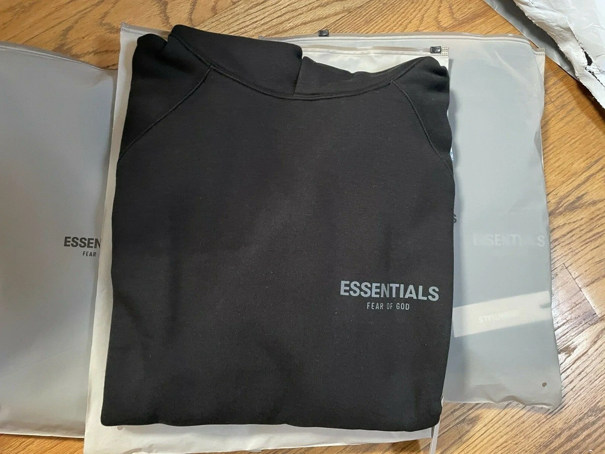 Fear Of God Essentials Core Collection Size XS- XL Black Pullover Hoodie -  FW21 | eBay