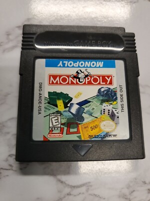 Monopoly Nintendo Game Boy CARTRIDGE ONLY Tested