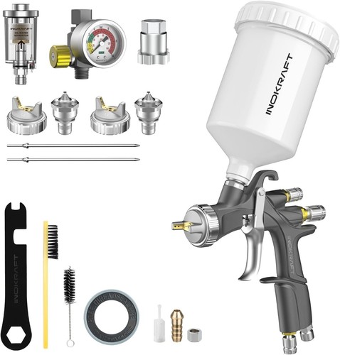 D1 LVLP Air Spray Gun Kit - 1.3/1.5/1.7mm Nozzles for Cars & DIY - Picture 3 of 8