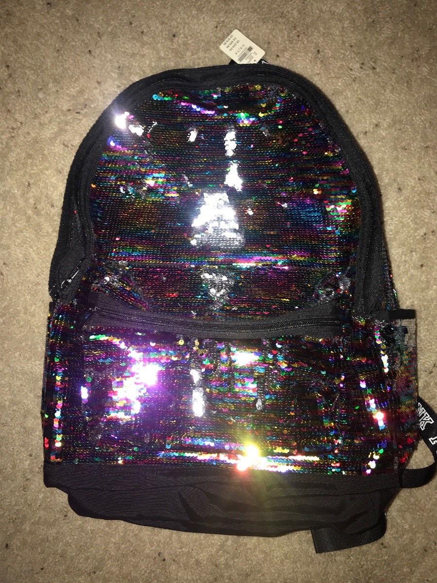 Backpack Purses Victoria's Secret Pink Sequin Bookbag