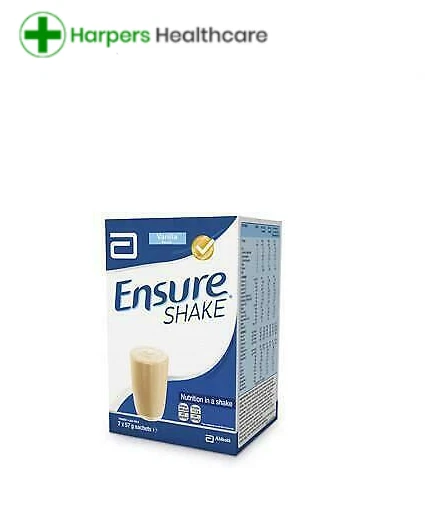 Ensure Shake Vanilla Flavour Powder. 7 x 57g sachets - NUTRITION SHAKES