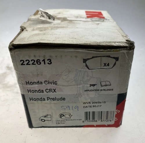 NK 222613 BRAKE LINING SET FRONT AXLE SUITABLE FOR HONDA CIVIC CRX - Picture 8 of 8
