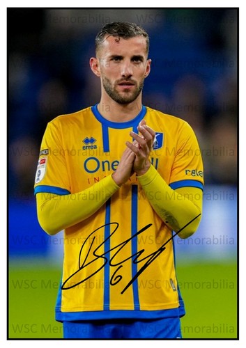 10868. Baily Cargill Signed Pictures A4 Prints Mansfield Forest Green MK Dons