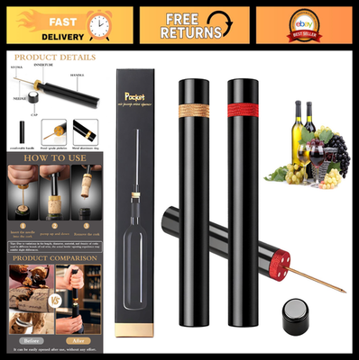#ad 2 Pcs Portable Air Pressure Bottle Opener Quick Champagne amp; Wine Opener Travel $47.99