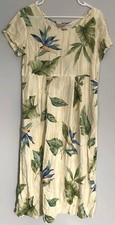 Vintage Tori Richard Dress Womens M Tropical Hawaiian Floral Rayon Sundress EUC
