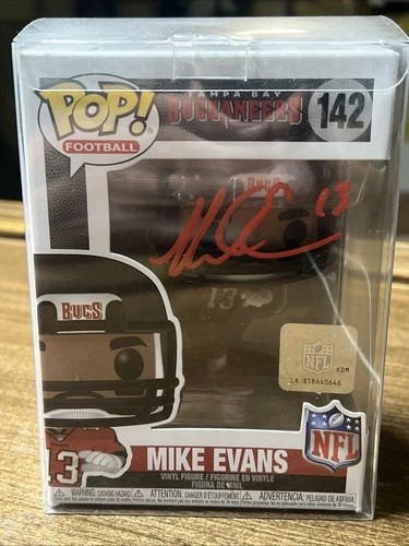 Tampa Bay Bucs Mike Evans Signed Funko Pop Beckett Authenticated NEW 49er !!