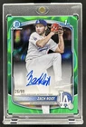 2025 Bowman Draft Zach Root Chrome Auto Green Lava Refractor 1st #/99 Dodgers