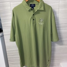 Straight Down Performance Golf Trump National Polo Shirt Green Size XXL