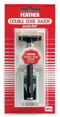Feather Double Edge Shaving Razor - Stainless Steel - Barber Quality