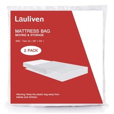 2-Pack Mattress Bag for Moving - Twin/Twin XL Size Mattress Storage Bag - 4 M...