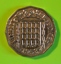 1958 Threepence 3d Original Coin Birth Date Year Birthday Anniversary Gift gc89