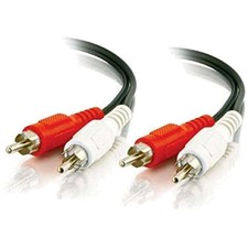 Audio Cables RCA Stereo 6 Feet Black Braided Shielded Compatible Devices