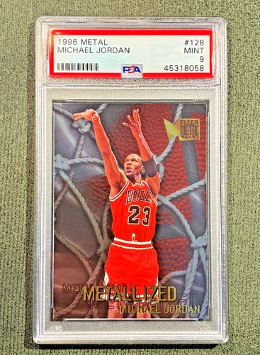 Michael Jordan 1996 Fleer Metal Metallized Foil Insert PSA 9 MINT - HOF Bulls
