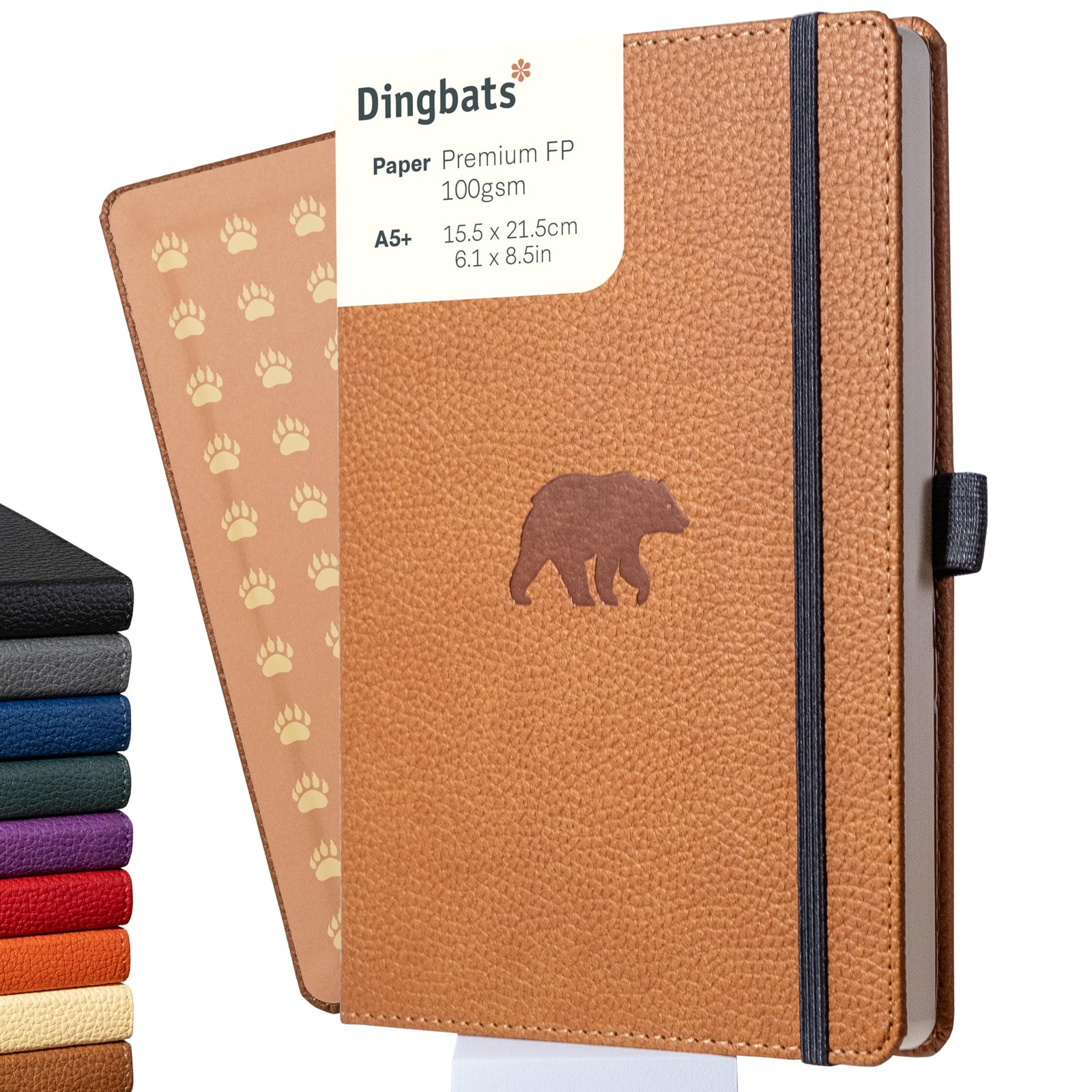 Dingbats* Wildlife Dotted Writing Journal Notebook A5 - Vegan Leather Hardcover