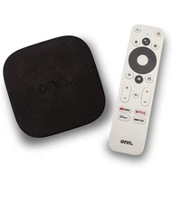Onn Google TV 4K UHD Streaming Device with Voice Remote Control & HDMI Cable