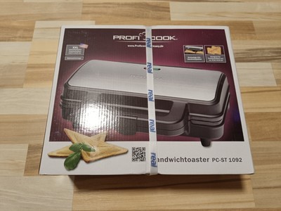 Proficook PC-ST 1092, Sandwichmaker Edelstahl Toaster, XXL