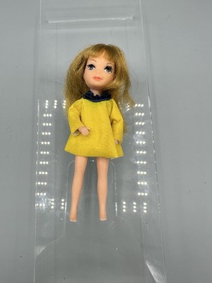 Vintage Uneeda Tiny Teen Doll  Rooted Eyelashes Blonde Hair 5''Tall