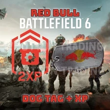 Battlefield 6 | Red Bull Exclusive Limited Edition Dog Tag | RARE BF6 CODE + 2XP