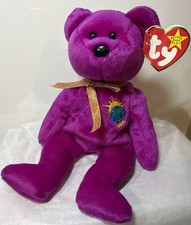 Ty Beanie Babies Millennium Bear Plush Toy - Purple