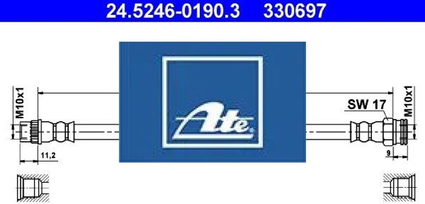 ATE 24.5246-0190.3 Bremsschlauch Hinterachse Hinten-image