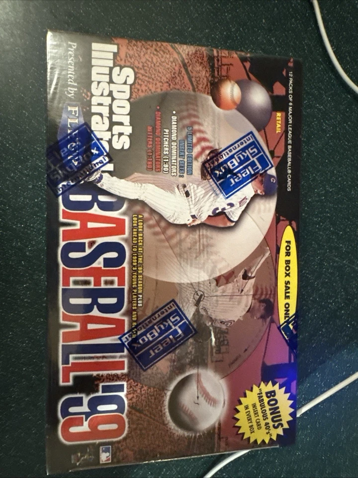 ‘99 Sports Illustrated Baseball Fleet Skybox Sealed Box 12 Packs 72 Cards+Bonus - Image 3 of 4