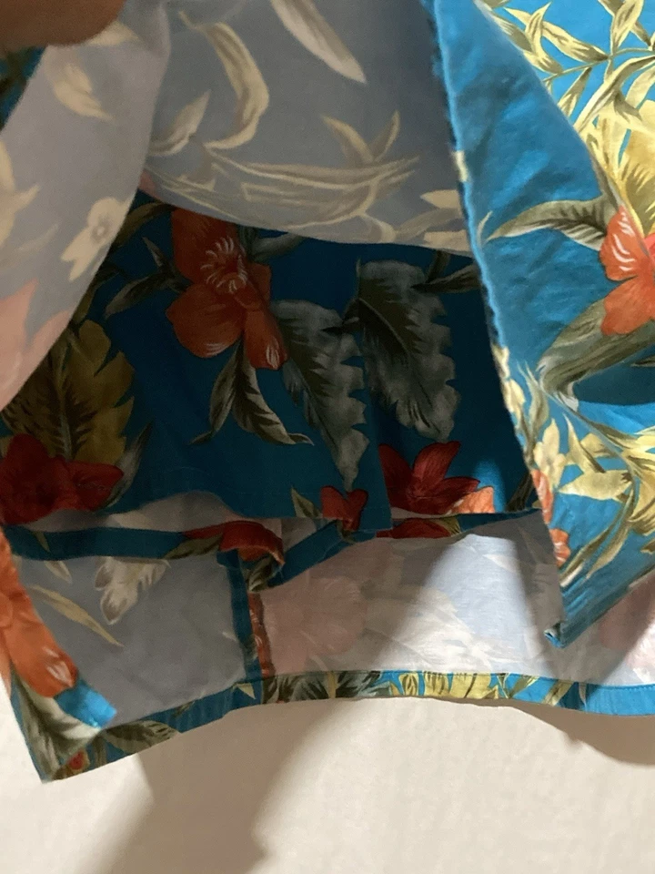 CARIBBEAN JOE Hawaiian SKORT Talla 12 Mini Falda Pantalones Cortos Mujer Tropical Floral Foto 3 de 4