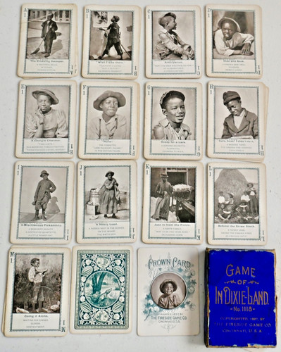 Antique 1897/98 Card Game IN DIXIE-LAND FIRESIDE GAME CO. 1118 Black Americana