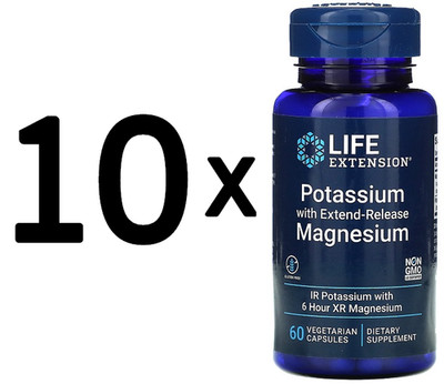 10 x Life Extension Potassium with Extend-Release Magnesium - (233,32 EUR/kg)