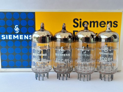 4x ECC81 / 12AT7  SIEMENS   tubes  - ECC 81 - 1960s