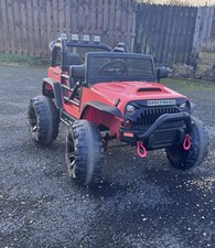 Electric Kids Ride On Car 12V Off Road Jeep w/ Remote Lights Horn Seatbelt 3–6Y